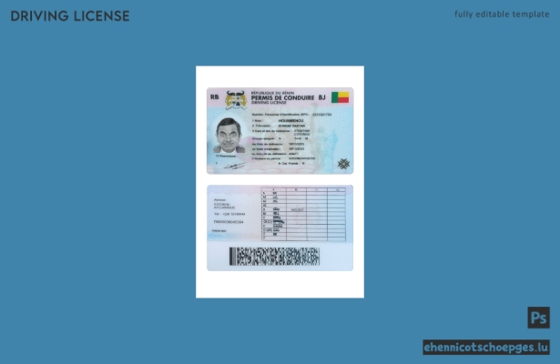 Beispiel für einen Führerschein aus Benin